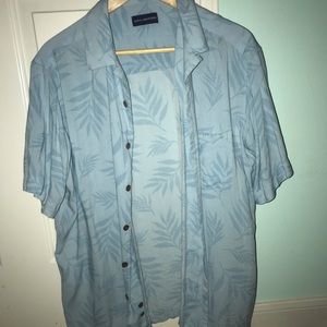 John Ashford baby blue Hawaiian button up